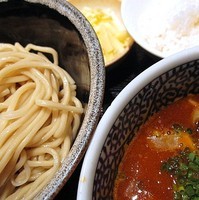 「カニトマトつけ麺【限定】+チーズ　850円」@麺屋 一燈の写真