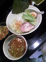 「醤油つけ麺７００円+餡かけ炒飯(ｻｰﾋﾞｽ)」@麺屋 むぎのいえの写真