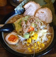 「風神みそDXトッピング（950円）」@我流らぁめん 風神の写真