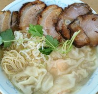 「2色＆2種のワンタンチャーシュー麺1200円」@MENYA 食い味の道有楽の写真