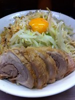 「大豚ラーメン800円＋汁なし(80円）ヤサイ×2・ニンニク」@ラーメン二郎 横浜関内店の写真