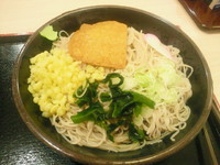 「冷やしたぬき 390円+大盛り　100円」@ゆで太郎 柏の葉キャンパス店の写真