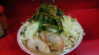 「ラーメン(バリカタ・野菜・アブラマシ・ニンニク少) ニラキムチ」@ラーメン二郎 湘南藤沢店の写真