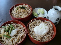 「寺前そば（三段重ね）　１２００円」@一茶亭の写真