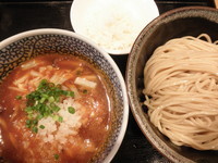 「カニトマトつけ麺(限定)+ライス　「800円」」@麺屋 一燈の写真