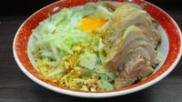 「小豚汁なし味玉＋ニンニク」@ラーメン二郎 横浜関内店の写真