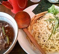 「魚豚骨つけ麺(中盛無料)680円」@中華そば 坂東 山口屋の写真