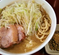 「少なめラーメン650円和っカレー100円ニンニク少し」@ラーメン二郎 相模大野店の写真