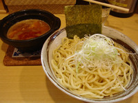 「つけ麺　平打ち太麺（中・辛肉四川醤味）」@渡辺製麺 茨木店の写真