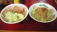 「小豚お茶漬け～麺＋ニンニク」@ラーメン二郎 相模大野店の写真