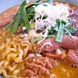 もつ煮込みらーめんセット（880円）＋大盛り（100円）