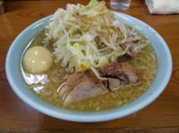 「小ラーメン＋味付たまご」@ラーメン二郎 亀戸店の写真