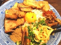 「海老汁なしダブル，炙りチャーシュー 750＋100＋250円」@麺や 蒼 AOIの写真