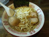 「【夜の部限定】煮干しソバ700円＋味玉100円」@中華ソバ 伊吹の写真