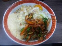 「小ラーメン＋汁なし＋ニラキムチ」@ラーメン二郎 横浜関内店の写真