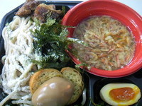 「【　五福星　】　桜エビの低温焙煎全粒粉つけ麺　味玉」@大つけ麺博2011の写真