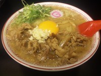 「背脂入り肉玉そば バージョンアップ ￥750」@肉玉そば おとど食堂 篠崎店の写真