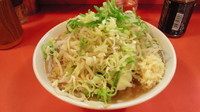 「ラーメン豚一切れ750円(野菜・ニンニク・ネギ)」@ちばからの写真