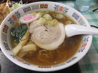 「ラーメンセット(G) ラーメン+生姜焼き+半ライス」@インター食堂 富田店の写真