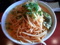 「もやしラーメン+餃子セット」@博多らーめん よかばってんの写真