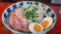 「野菜タンメン ＋中盛り（サービス）＋半チャーシュー＋半熟玉子」@麺屋 こうじの写真