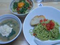 「バジルとホタテの塩つけめん＋豚ごはん（自家製タバスコ味）」@麺処 井の庄 楽天うまいもの大会の写真