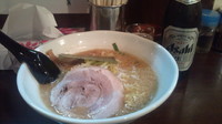 「味噌ラーメン大（かためこいめこってり）＋瓶ビール」@とんこつ屋台らーめん 大乃路の写真
