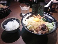 「あぶらめん（大盛り）680円，小ライスサービス」@麺家 ぶらいとんの写真