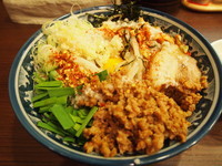 「キムチまぜそば+ライス（小）」@麺屋 GOO ～noodle house～の写真