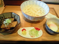 「もち豚温泉卵つけ麺(８５０円)」@盆地うどん 麺一の写真