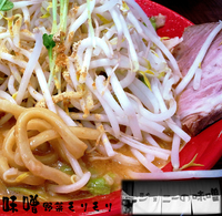 「味噌　野菜モリモリ（780円）」@手打ち極太麺 ジョニーの味噌の写真