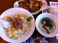 「炒飯とおかずのセット」@元氣餃子 弄堂 新宿店の写真