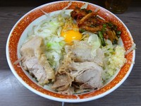 「小ラーメン（650円）＋汁なし（80円）＋ニラキムチ（80円」@ラーメン二郎 横浜関内店の写真