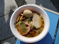 「青森 麺心会「青森焼干ｼｬﾓﾛｯｸ」＋半熟味玉：900円」@東京ラーメンショー2011の写真