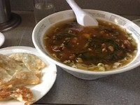 「スタミナラーメン、ぎょうざ、半ライス 計730円」@娘々 与野店の写真