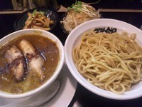 「カリーつけ麺（並）・メンマ・モヤシ・おまけチャーシュー」@つけめん番長 銀の写真