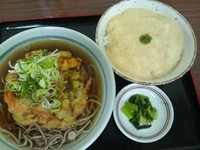 「かき揚げそばセット　640円」@上信越道 松代PA下り線 フードコートの写真
