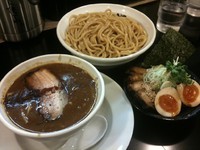 「カリーつけ麺（大盛り）あつもり680円＋おつまみ 320円」@つけめん番長 銀の写真