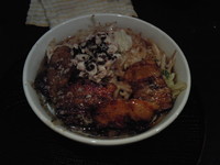 「自然洞スペシャル(黒)、野菜半分」@自然洞 麺舗 西口店の写真