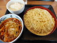 「ピリ辛肉つけ麺」@伝丸 299号飯能BP店の写真
