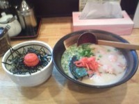 「Bセット　ラーメン＋明太子ごはん　替え玉」@博多っ子 本店の写真