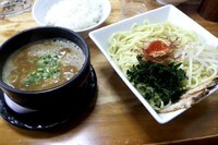 「つけ麺　大盛+半ライス」@博多ラーメン とんこつ家の写真