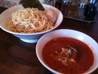 「辛つけめん 780円＋中盛80円＋味玉100円」@麺輝堂の写真