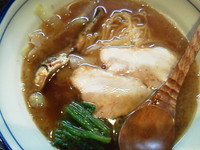 「かけ（大盛）」@烈志笑魚油 麺香房 三くの写真