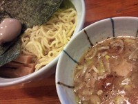 「柑橘つけ麺大盛（オープンサービス味玉？）」@濃厚鶏らーめん 武者道の写真