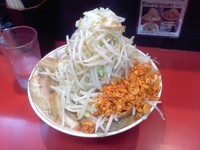 「大豚ラーメン、野菜増し、辛あげ」@千里眼の写真