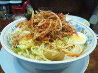 「中華そば（アブラスクナメ）+野菜+辛もやし【990円】」@東池袋大勝軒 神奈川新町店の写真