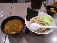 「肉入り海老つけ麺+焦がしチーズ飯」@つけ麺 五ノ神製作所の写真