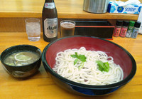 「つけ鴨うどん（並・温）+ビール【1,130円】」@つけ鴨うどん 鴨錦 堺宿院店の写真