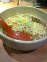 「中華そば＋味玉（大盛り）」@鶏と魚だしのつけめん哲 溝の口店の写真